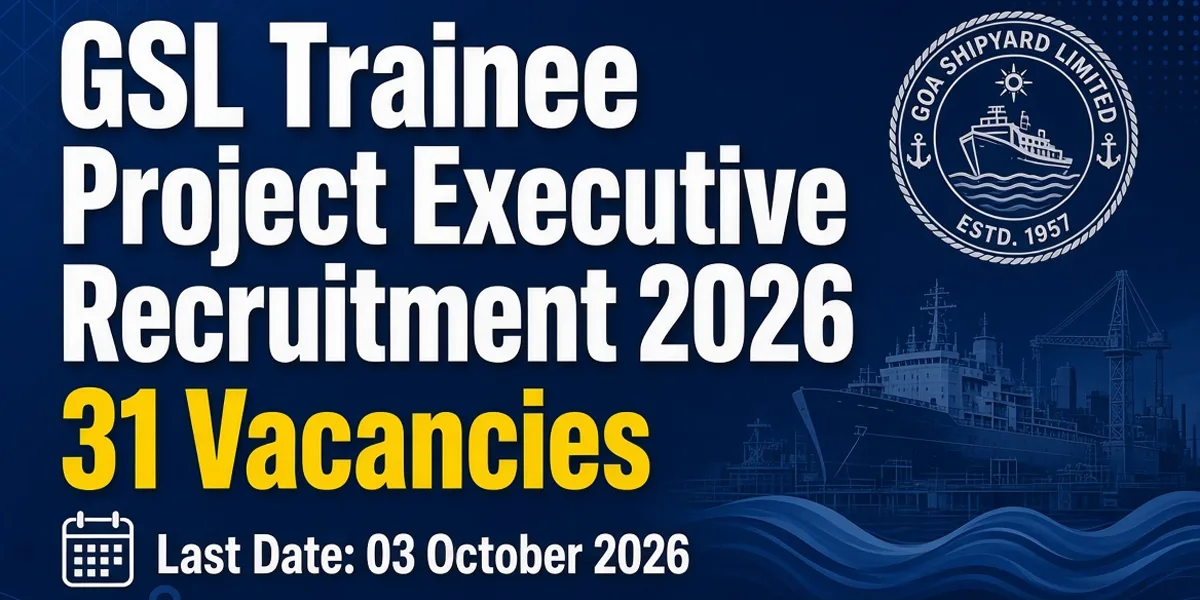 GSL Trainee Project Executive Recruitment 2026 - Apply Online